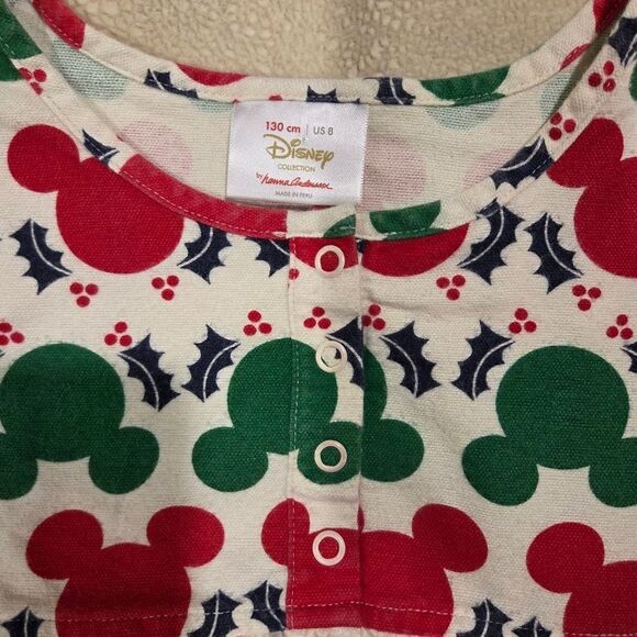 Hanna Andersson Disney Christmas Nightgown, Size 8 (130) - Picture 4 of 10